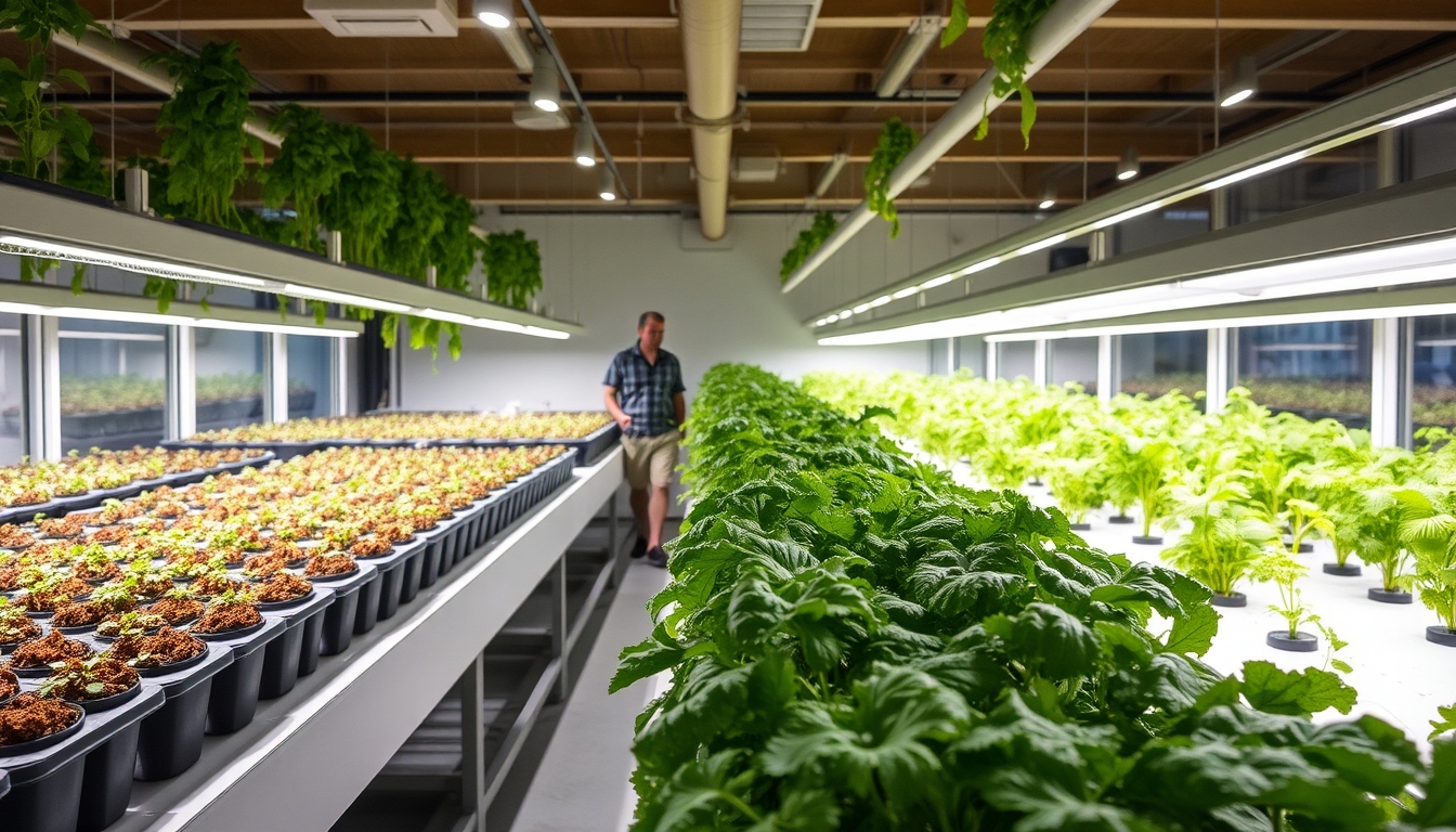 Sustainable food production lab, representing future agriculture. - Image