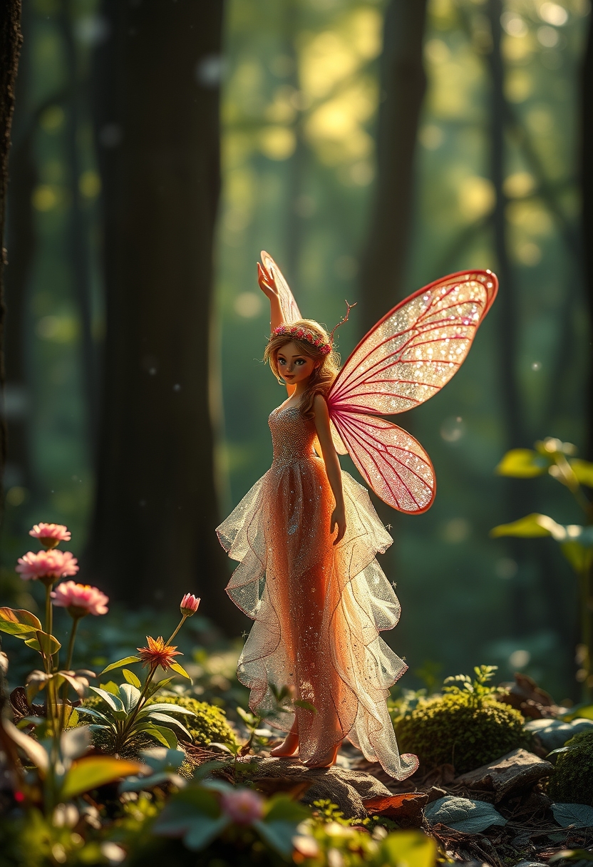 Fairy Glitter: Enchanted Forest Magic, 4K hyperrealistic photo