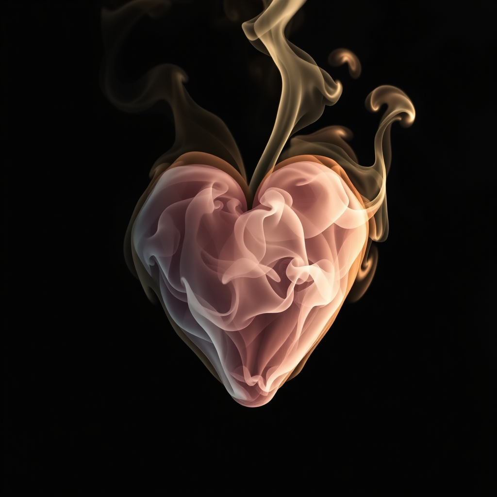 heart made of smoke