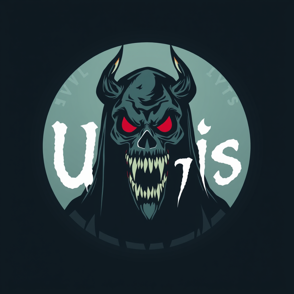 "Ucįgās" Logo design of a scary - Image