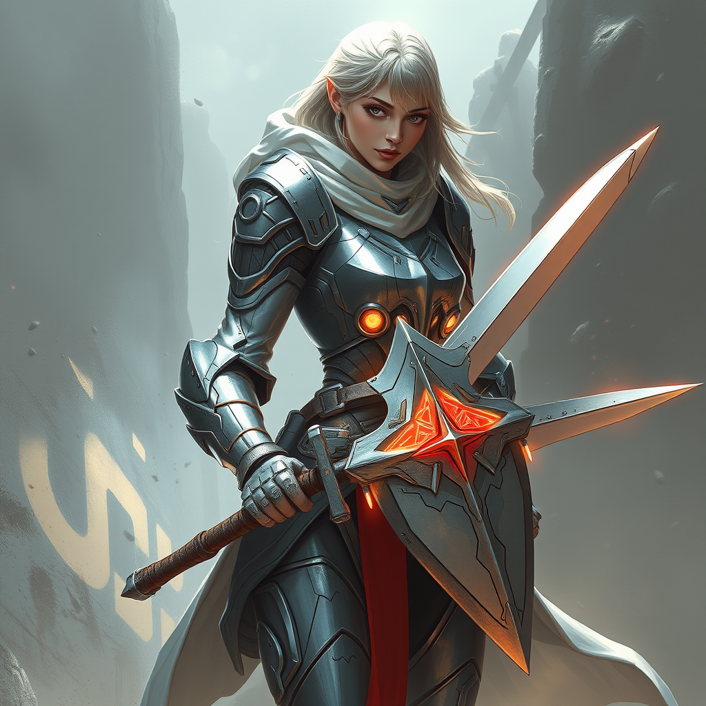 A futuristic female knight. - Image