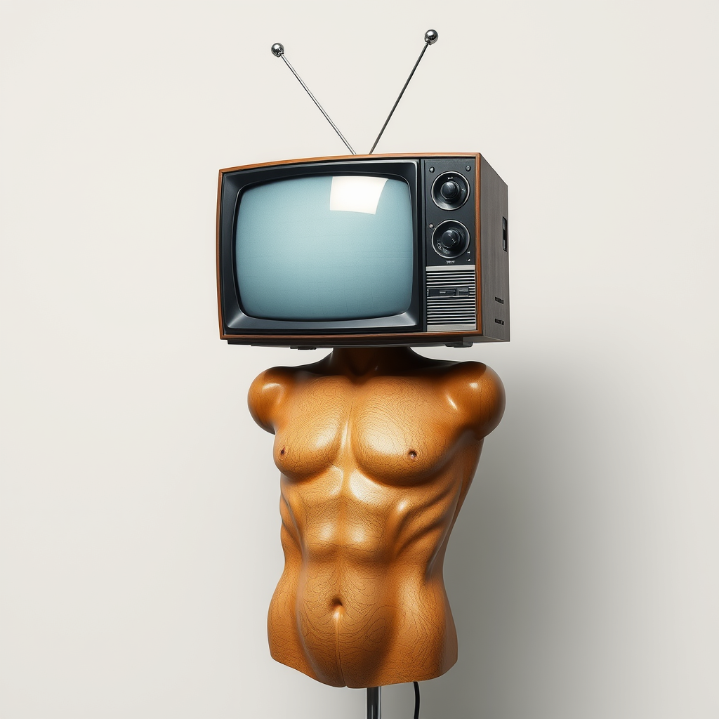 a torso with a TV instead of a head