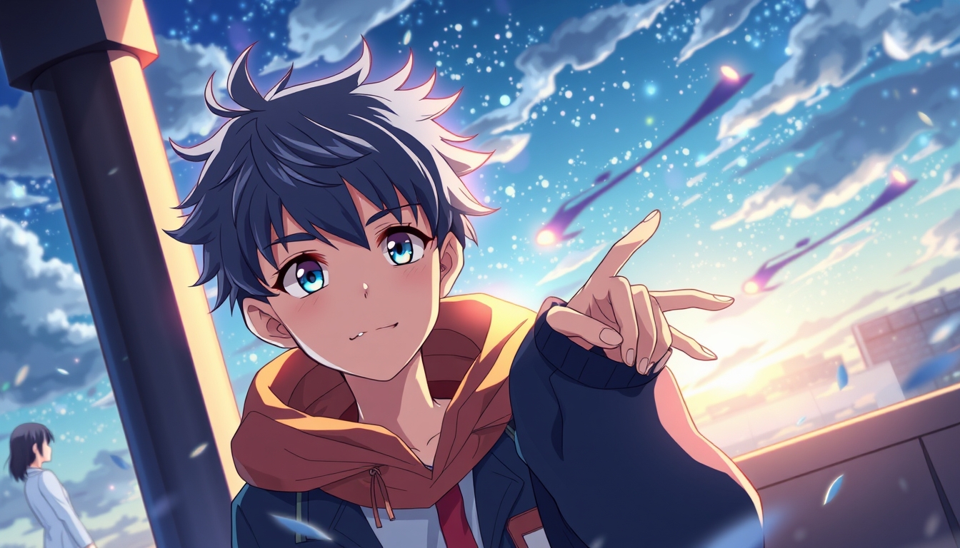 boy, smart and cool, anime, 32K UHD, high detailed