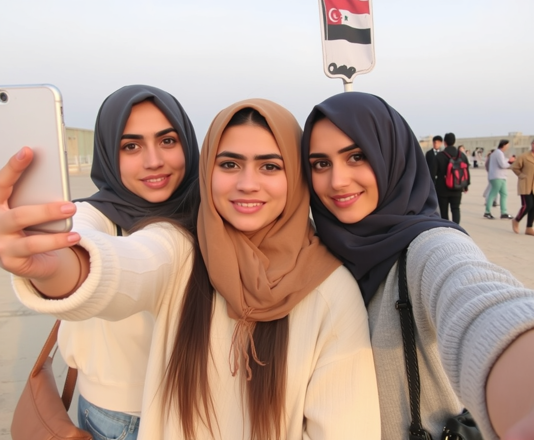 'Iraqi girls are very beautiful, taking selfies in everyday clothes.' - Image