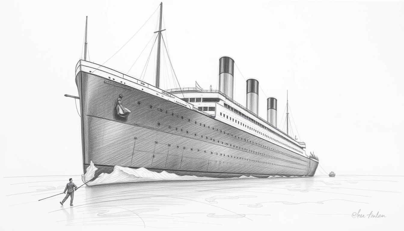 "Titanic pencil sketch" - Image