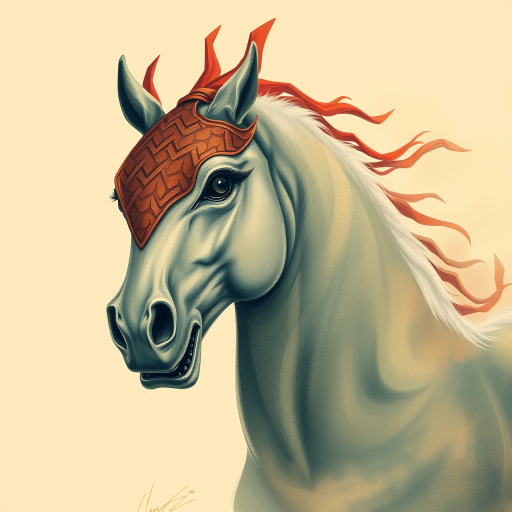 The horse with dragon head - Image