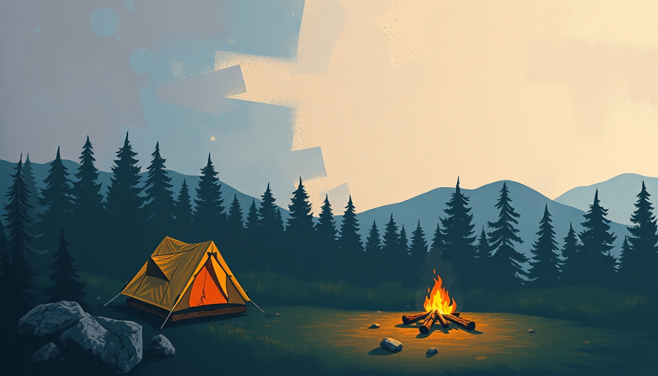 abstract background camping