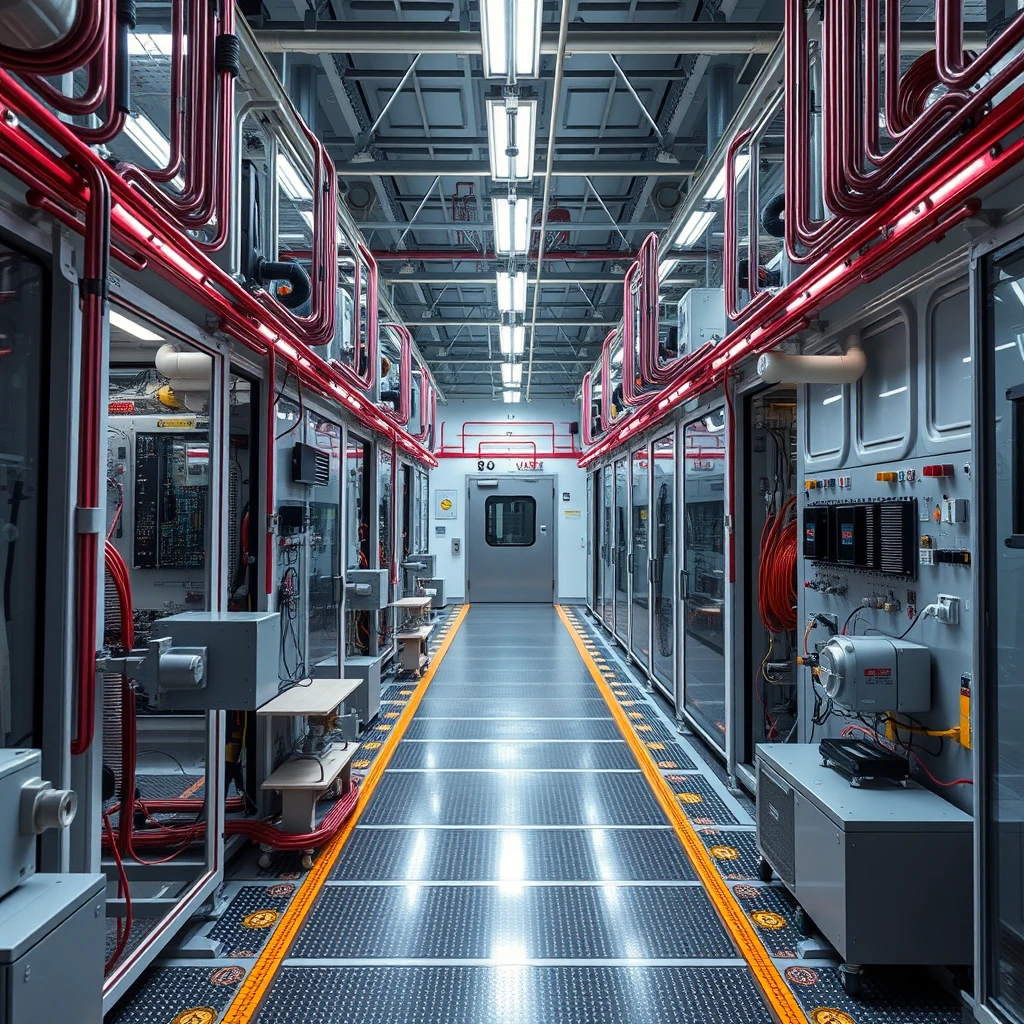 'Photos of the interior of a state-of-the-art semiconductor factory

For company promotion purposes'