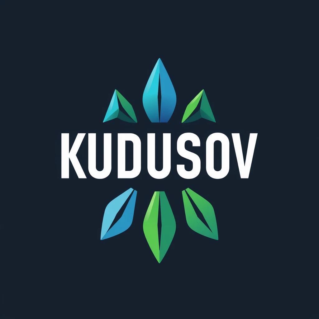 Creative logo from the word - KUDUSOV