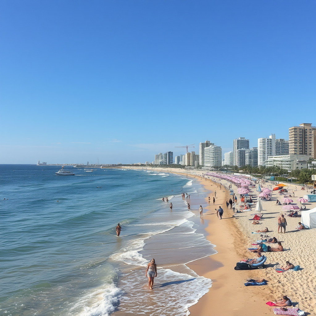 Tel Aviv beach, super realistic - Image