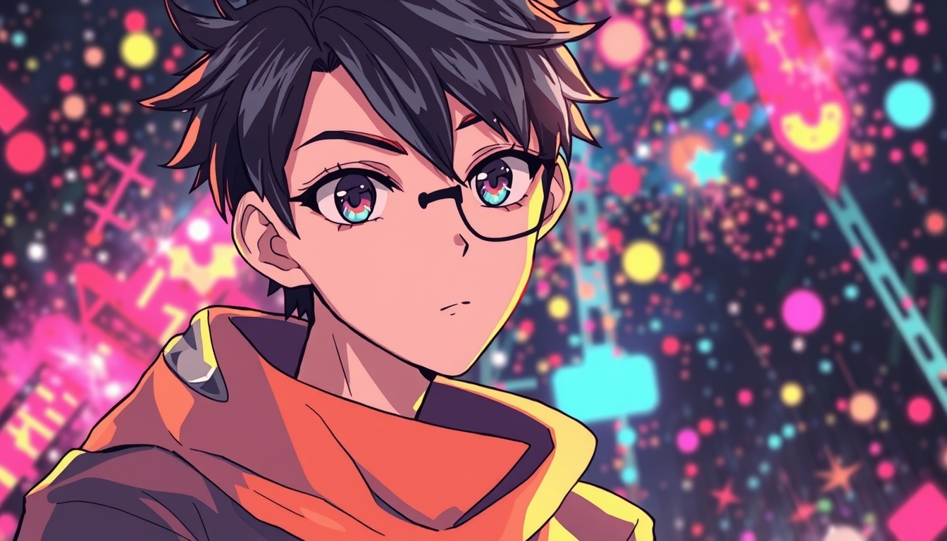 boy, smart and cool, anime, abstract background, 32K UHD, high detailed - Image