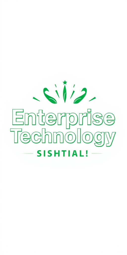 Create an organizational logo with the text "Enterprise Technology Group" with a theme of celebration. Use font Futura PT Heavy and greens for color palette. - Image