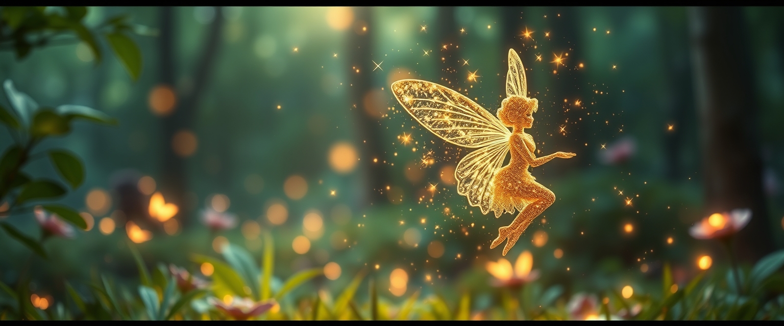 Fairy Glitter: Enchanted Forest Magic, 4K hyperrealistic photo - Image