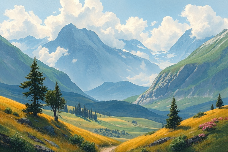 A landscape painting. - Image