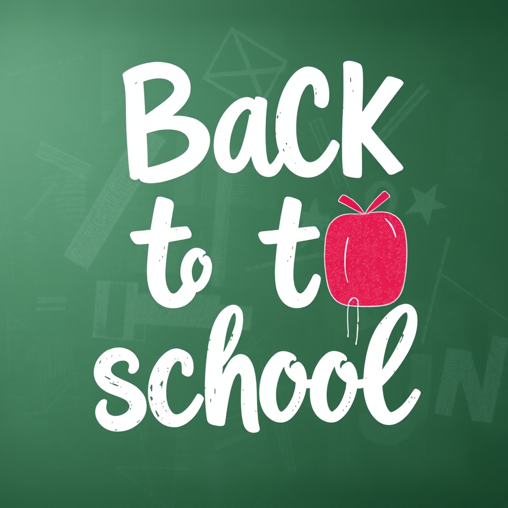 Back to school background, words say "Back to school" - Image