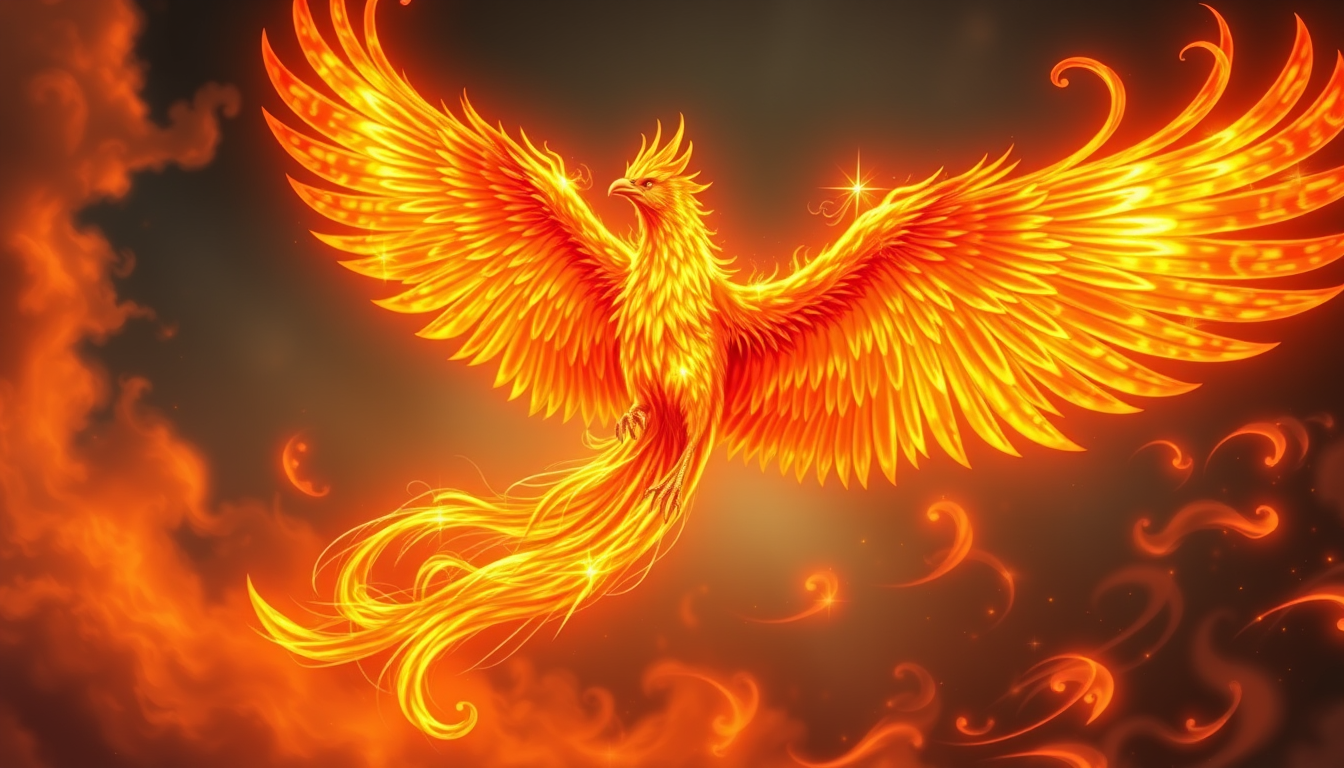 mystical phoenix firebird, fabulous, magical, stunning, mesmerizing