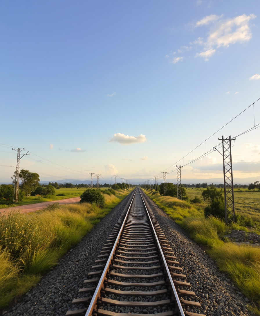 Beautiful view of the approaching train.