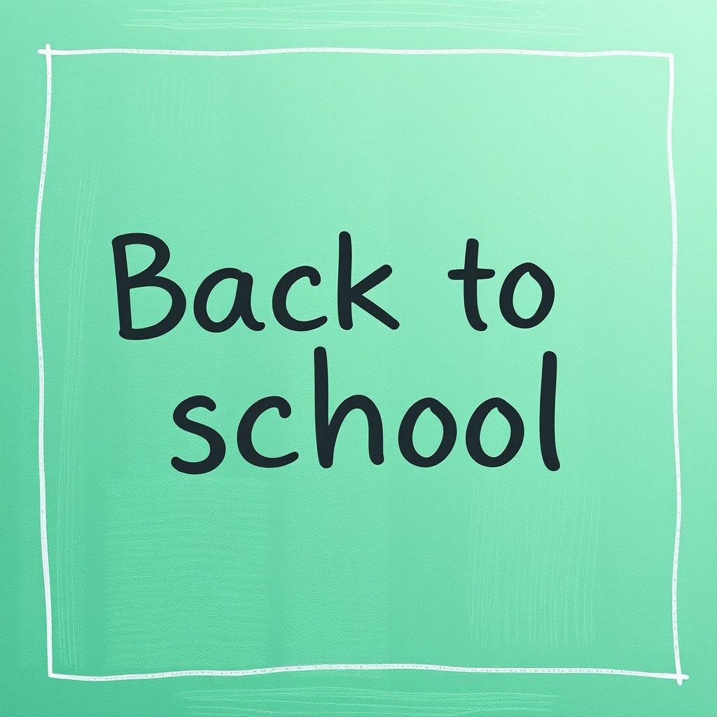 "Back to school background, words say 'Back to school'" - Image