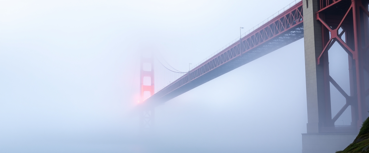 Golden Gate Bridge in a Dreamlike Fog