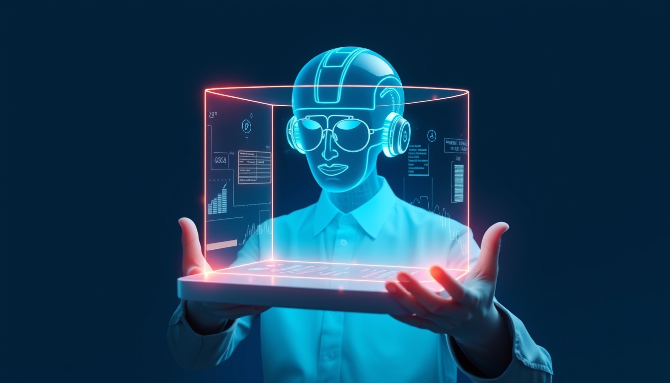 Holographic financial advisor, symbolizing AI-driven personal finance. - Image