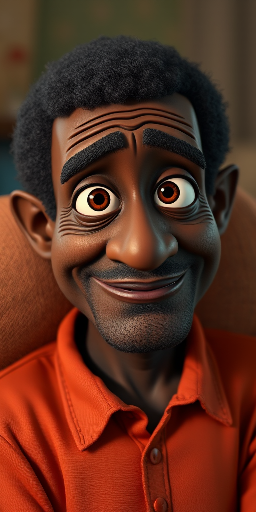 When I got home and told my father I have dark skin, in 4k Pixar style.