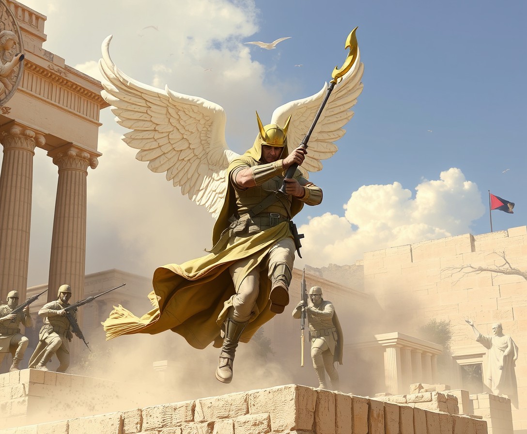 Angel of Destroyer Punish The Israel Soldier in TEMPLE MOUNT III In Palestine