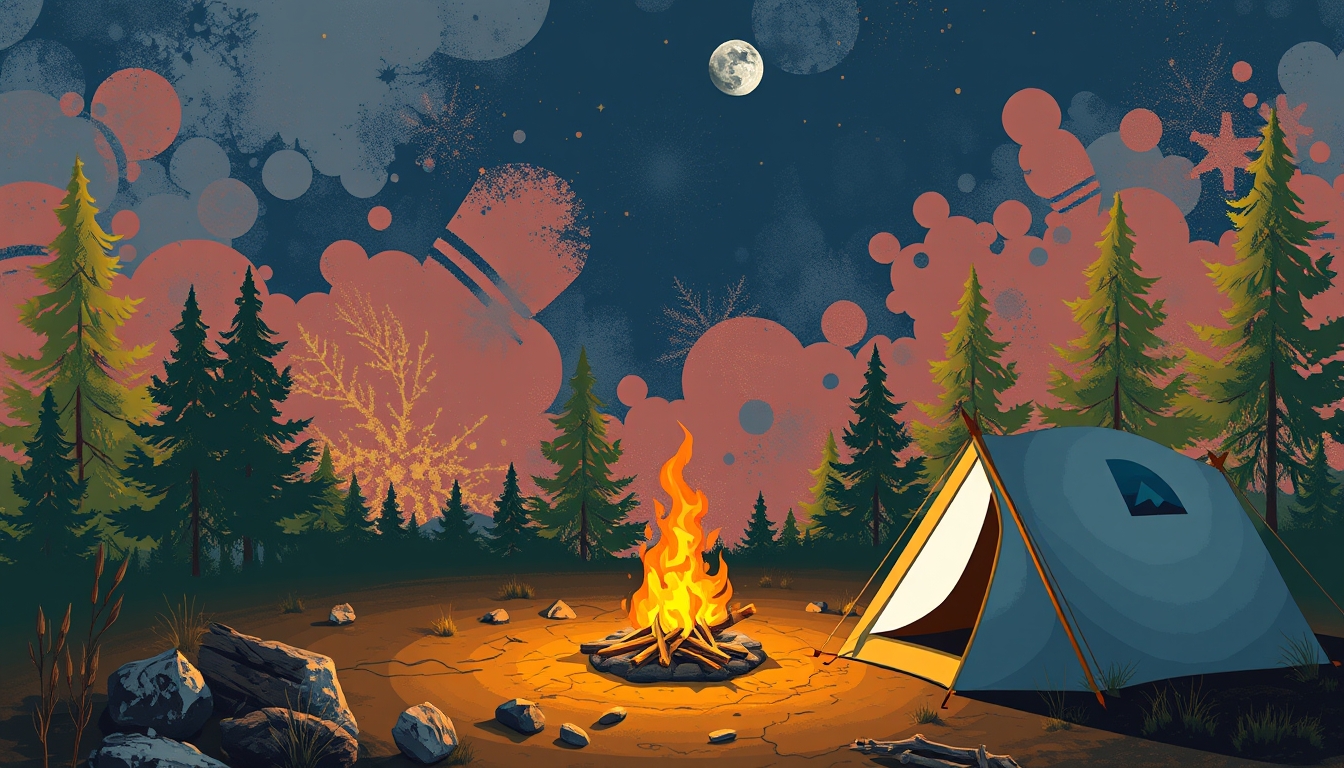 abstract background camping