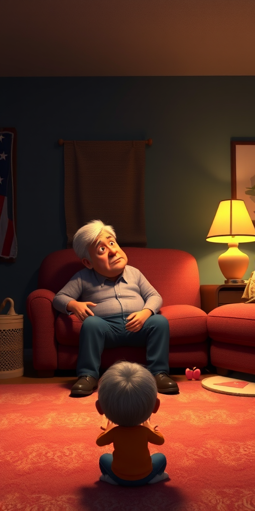 When I got home and told my father, 4k Pixar style. - Image