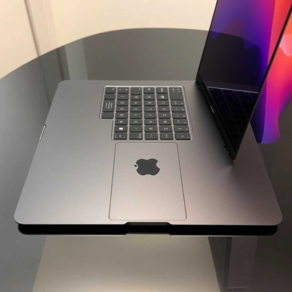 MacBook Pro 2025, M5, 16.9 inch, narrow screen, space black. - Image