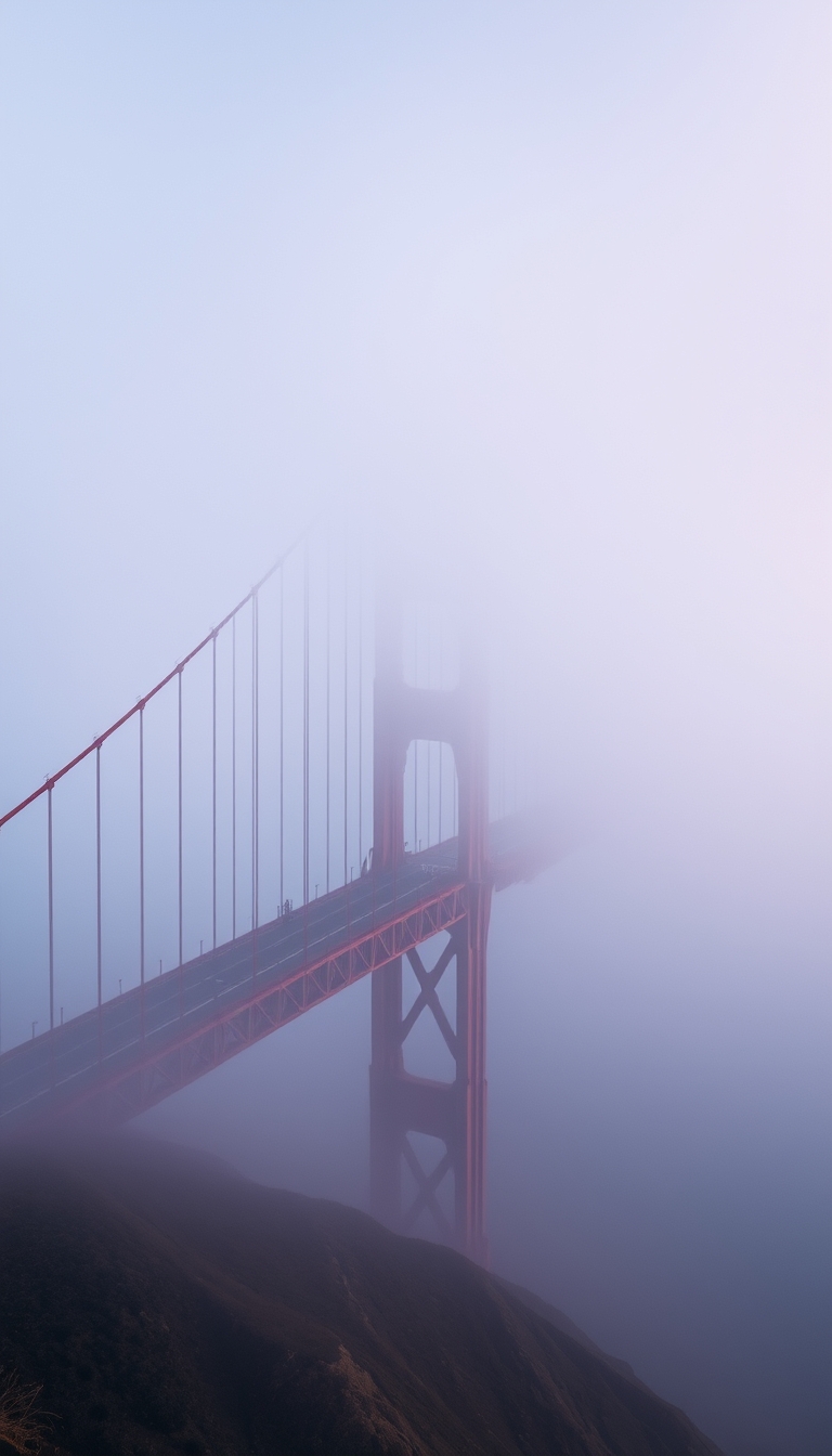 Golden Gate Bridge in a Dreamlike Fog - Image