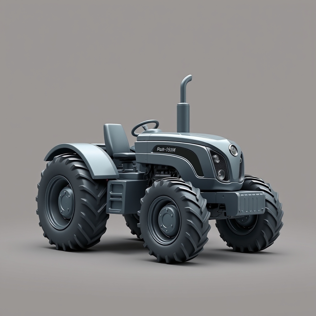 3D tractor vector minimalism icon, in the style of V-Ray tracing, hyper-realistic sculptures.