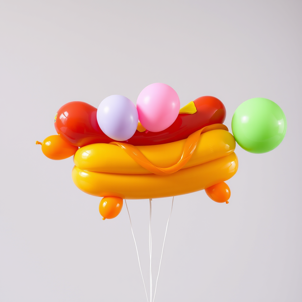 Hot dog made of balloons