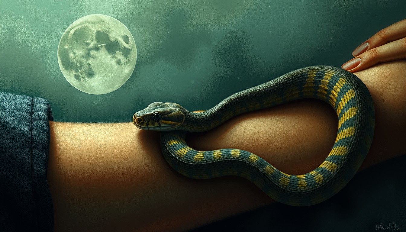 "I dreamt of a snake coiling around my arm."