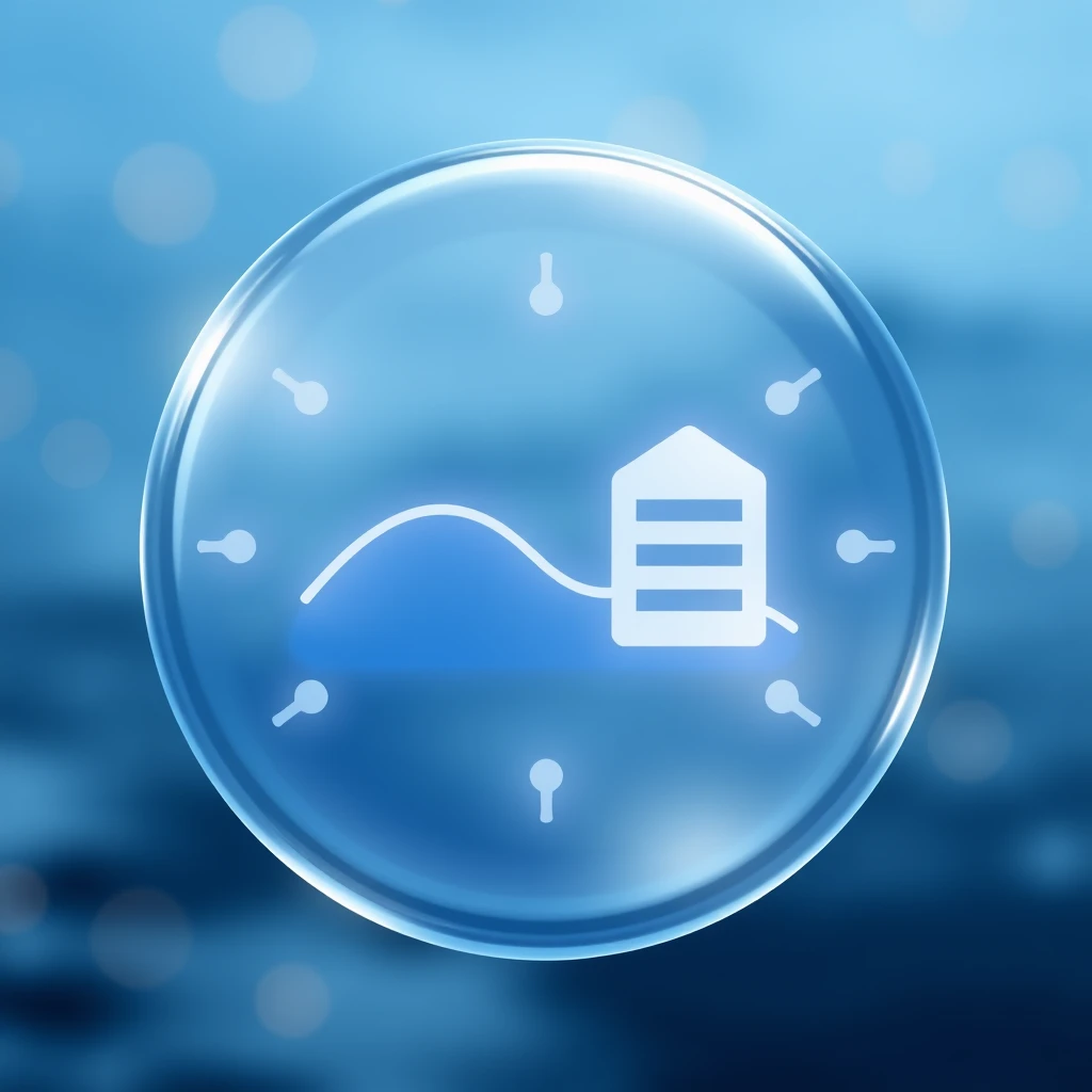 Give a transparent icon that represents our data lake technology project for our insurance company.