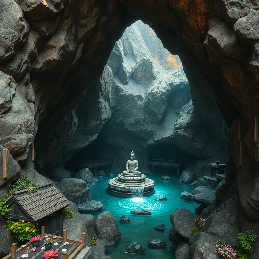 "A cave where immortals can meditate and cultivate, warm in winter and cool in summer, full of the breath of spring."