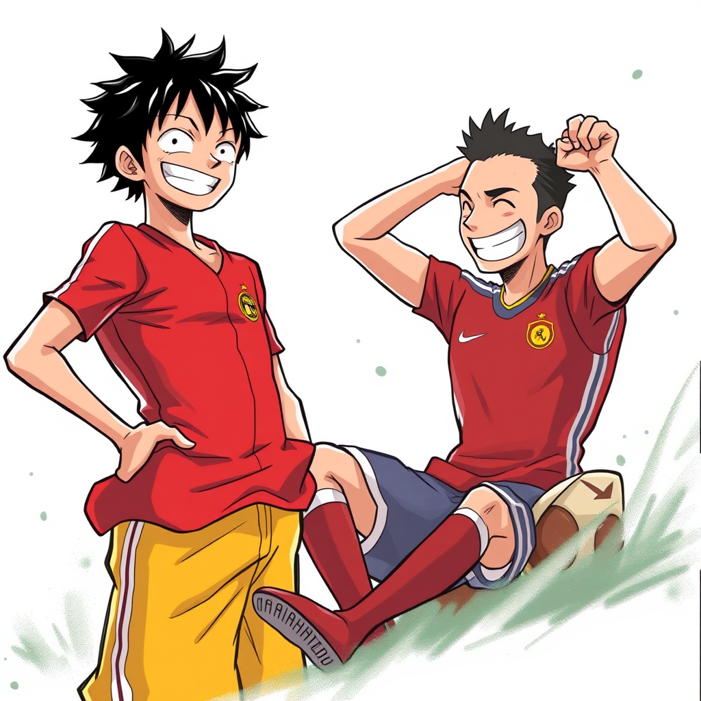 Luffy and Cristiano Ronaldo suiii - Image