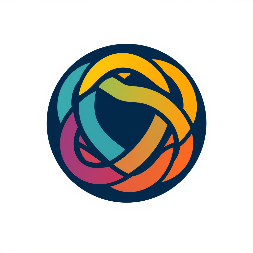 Create a full frame logo using the color palette for The Knot WW for the Enterprise Systems & Global IT team.