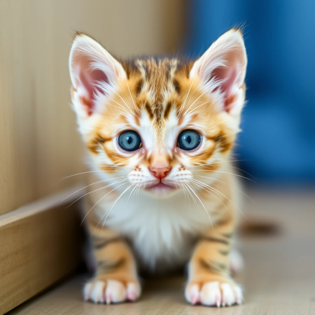 A cute little kitten. - Image