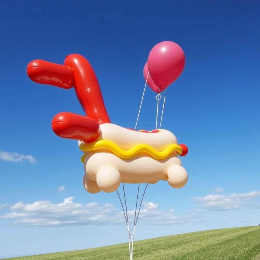 Hot dog made of balloons