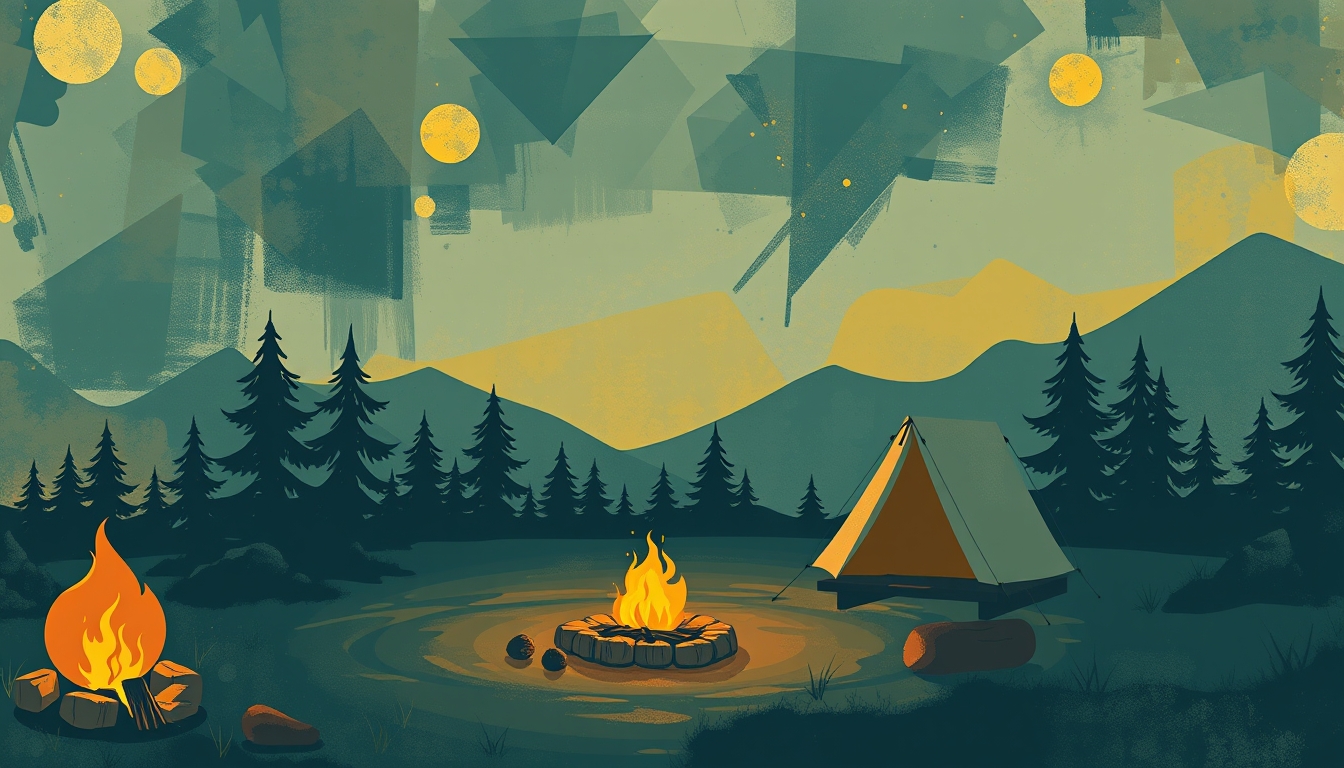 abstract background camping