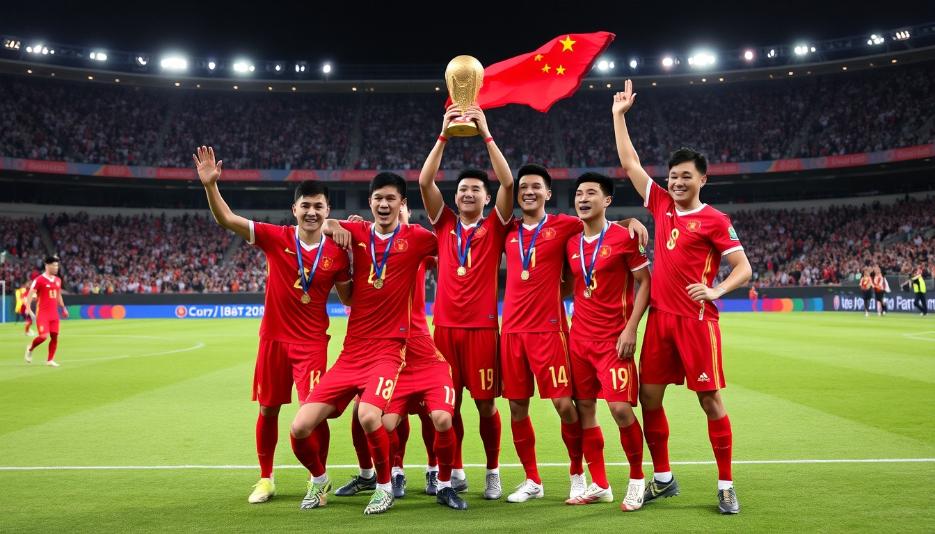 China's national men's football team won the 2030 World Cup and won the Hercules Cup!