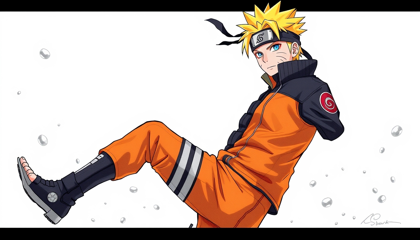 Naruto Uzumaki, raw drawing, full body - Image