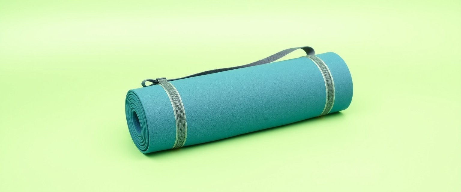 Yoga mat bag for sporty women, single color low saturation bag, single color background, no human.