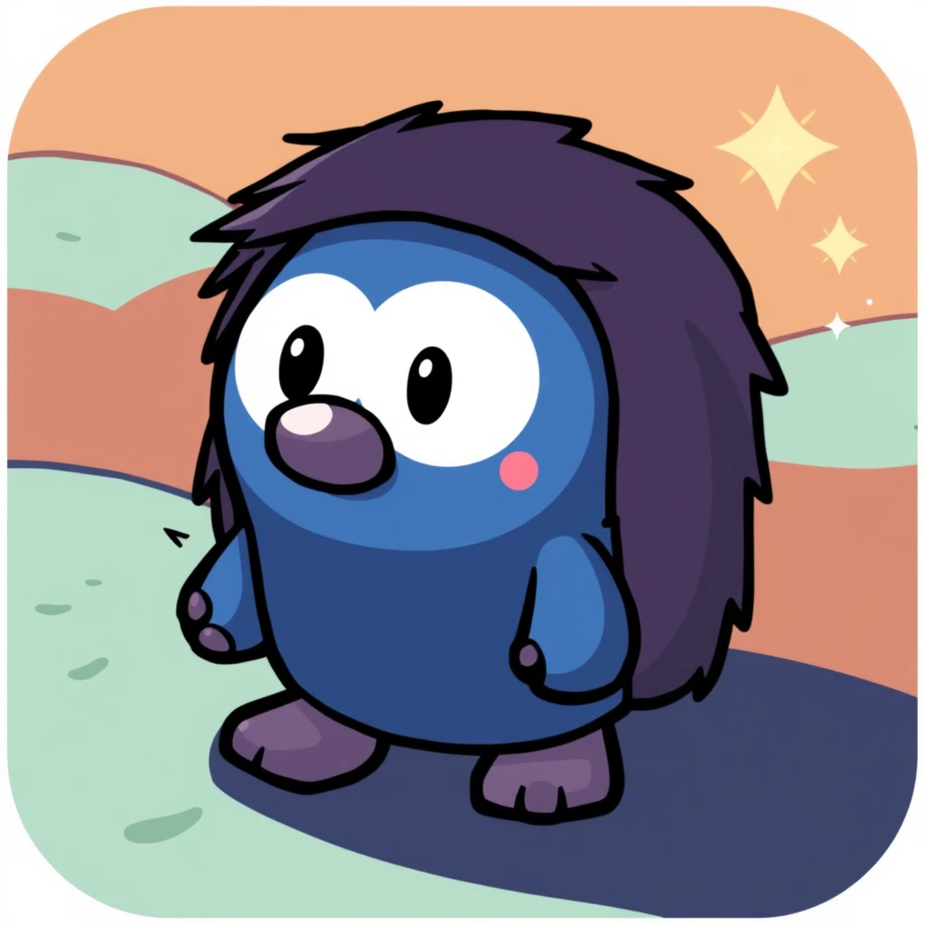 64x64 icon of a lemming from the Lemmings game