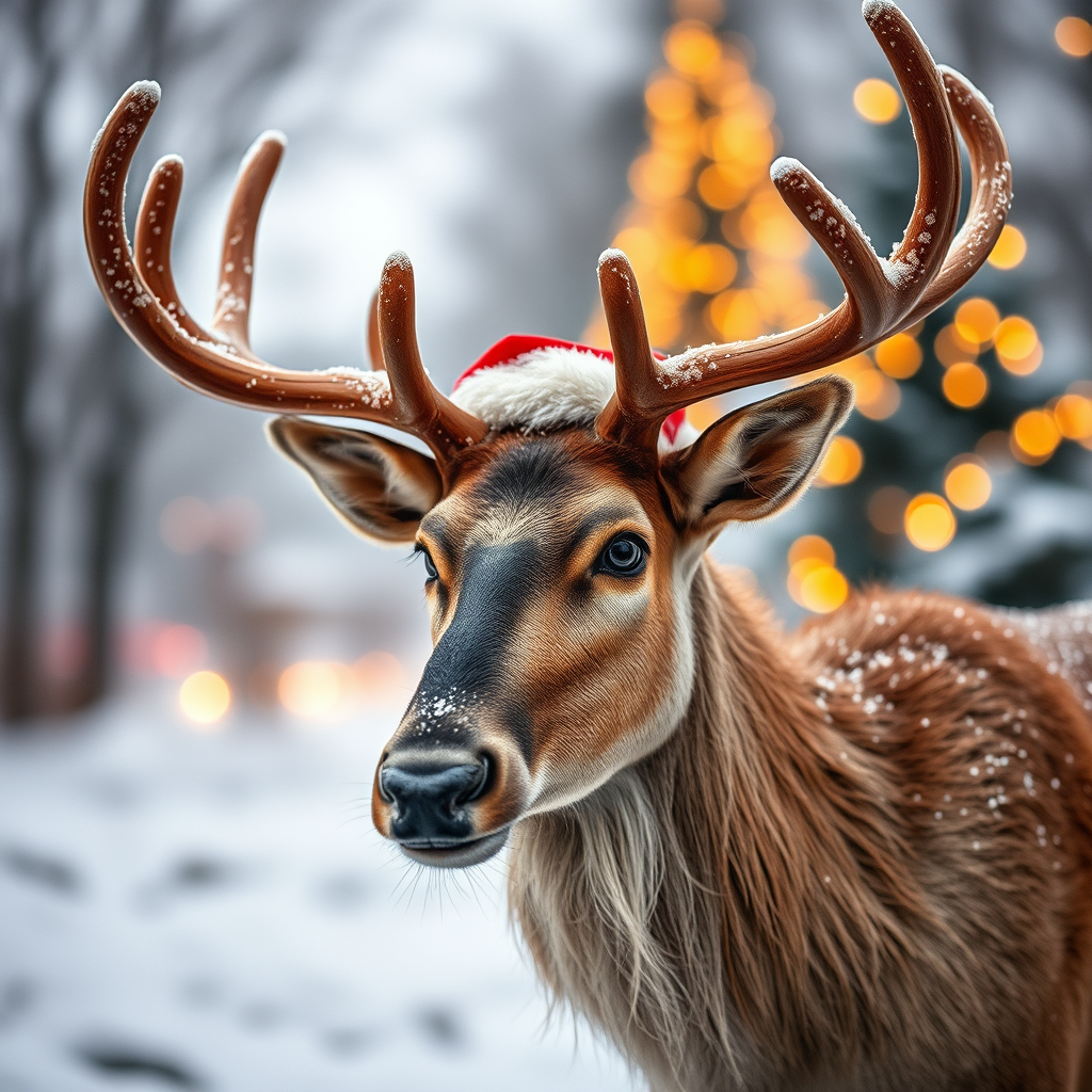 Christmas reindeer, realistic