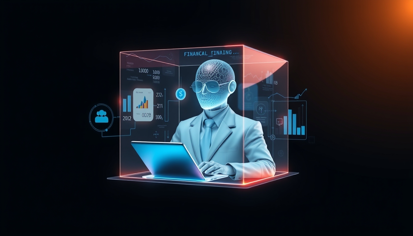 Holographic financial advisor, symbolizing AI-driven personal finance. - Image