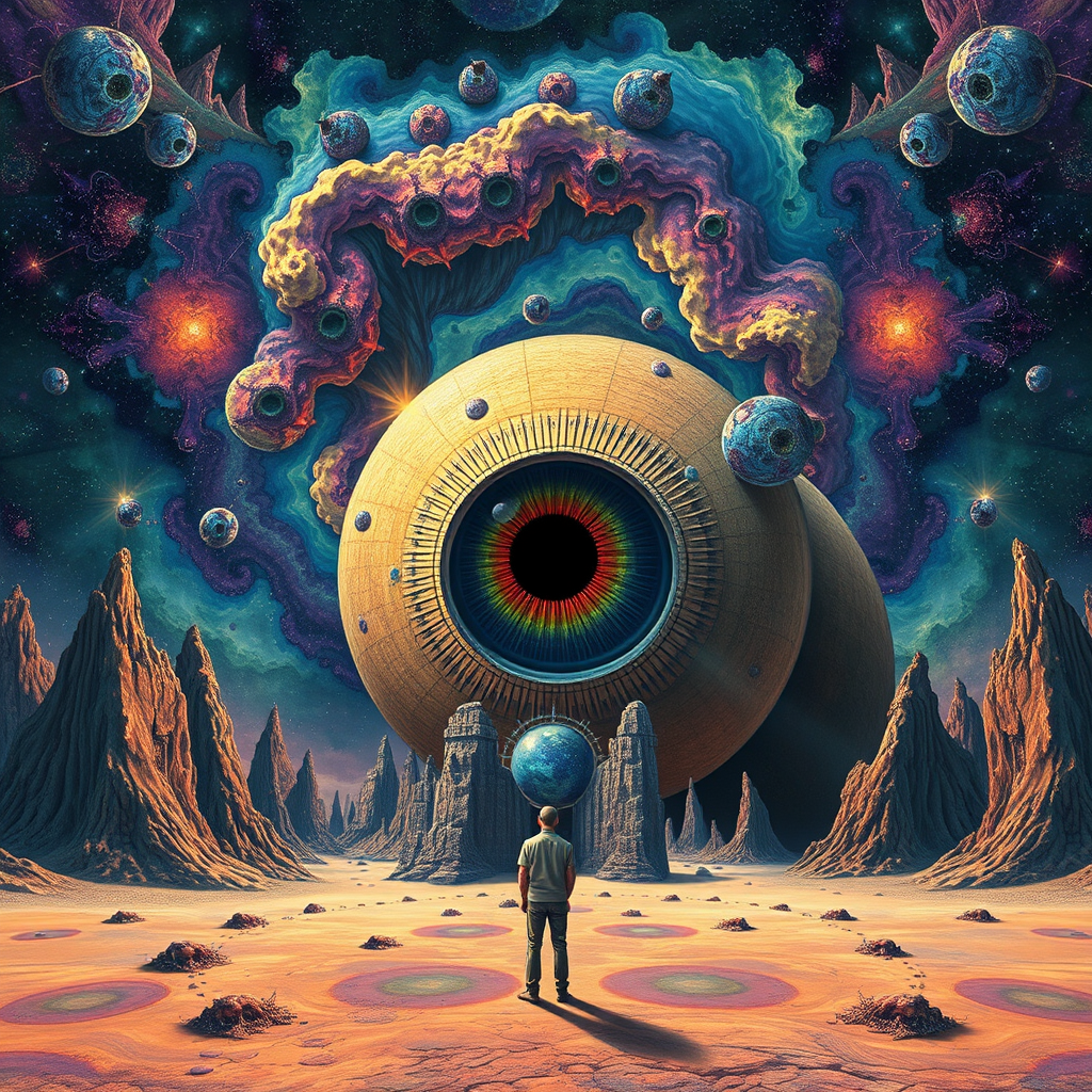 Universe, LSD, Fractal Worlds, Giant Eyes - Image