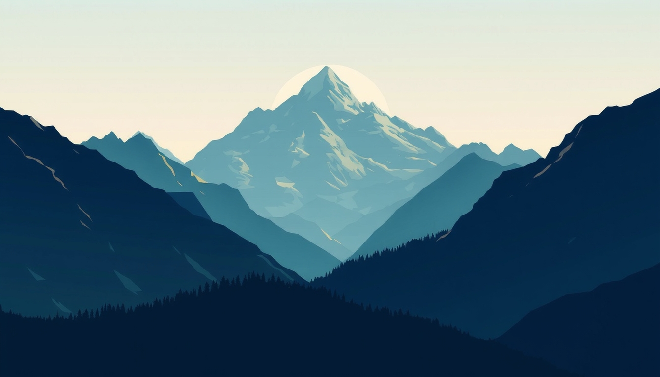 Abstract background mountain retro