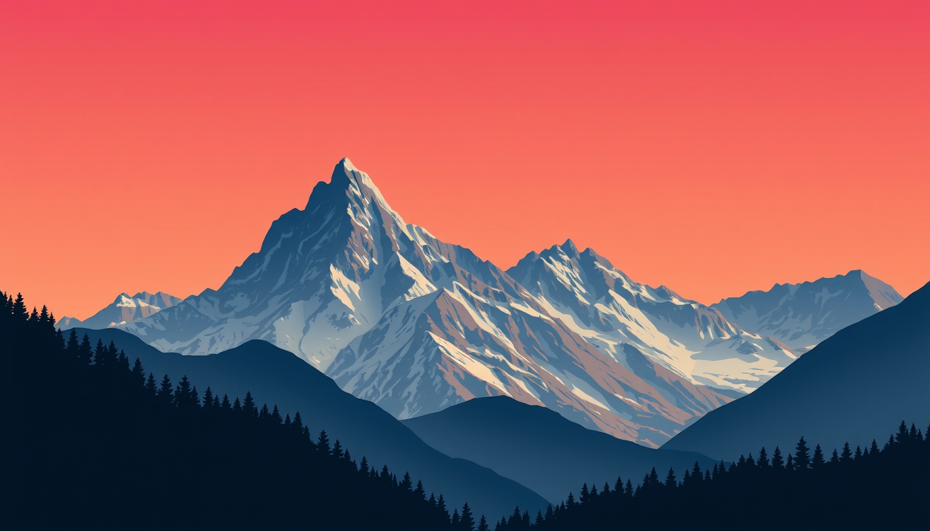 Abstract background mountain retro - Image