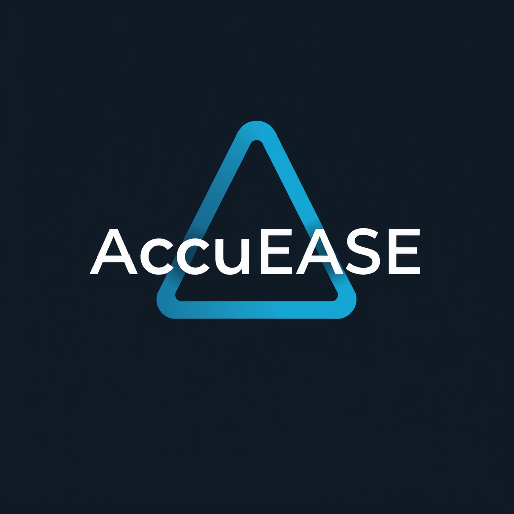 A logo for a data mastery application named "AccuEASE" with the letter A that has an IT nuance. - Image